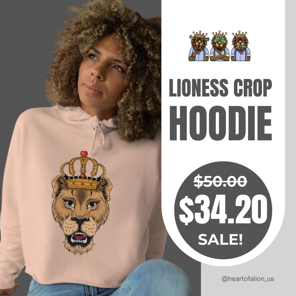 Lioness Crop Hoodie: Fiercely Stylish, Unmatched Comfort