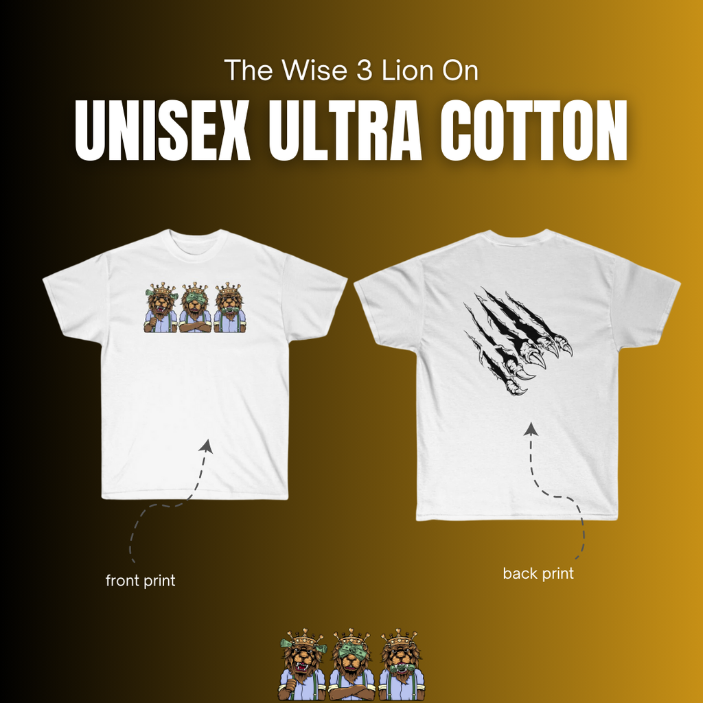 The 3 Wise Lions Unisex Ultra Cotton Tee