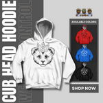 Cubs Head Hoodie-Weather Control