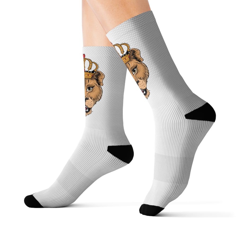 Heart of A Lion Female Sublimation Socks - HeartOfALion.us