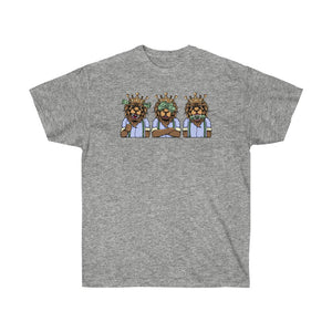 The 3 wise lions on Unisex Ultra Cotton Tee - HeartOfALion.us